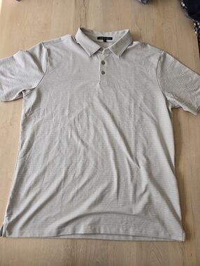 Robert Barakett Men's Light Beige Short-Sleeve Henley